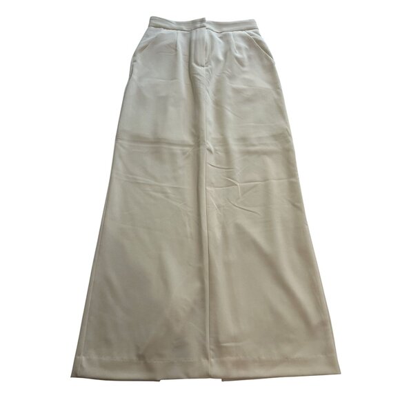 The Frankie Shop Hollis Back Slit Skirt in Ivory